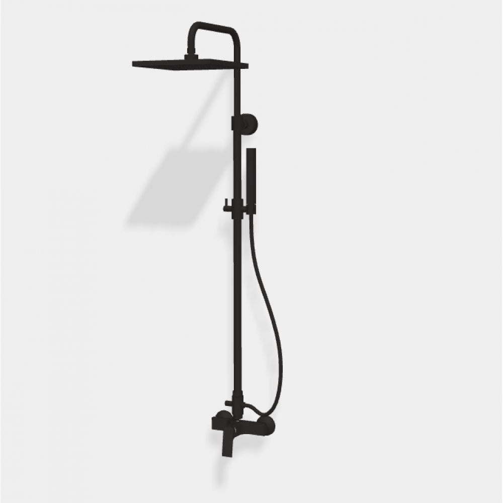 Душевая стойка, Fima Carlo Frattini, Spillo Tech, цвет-черный матовый