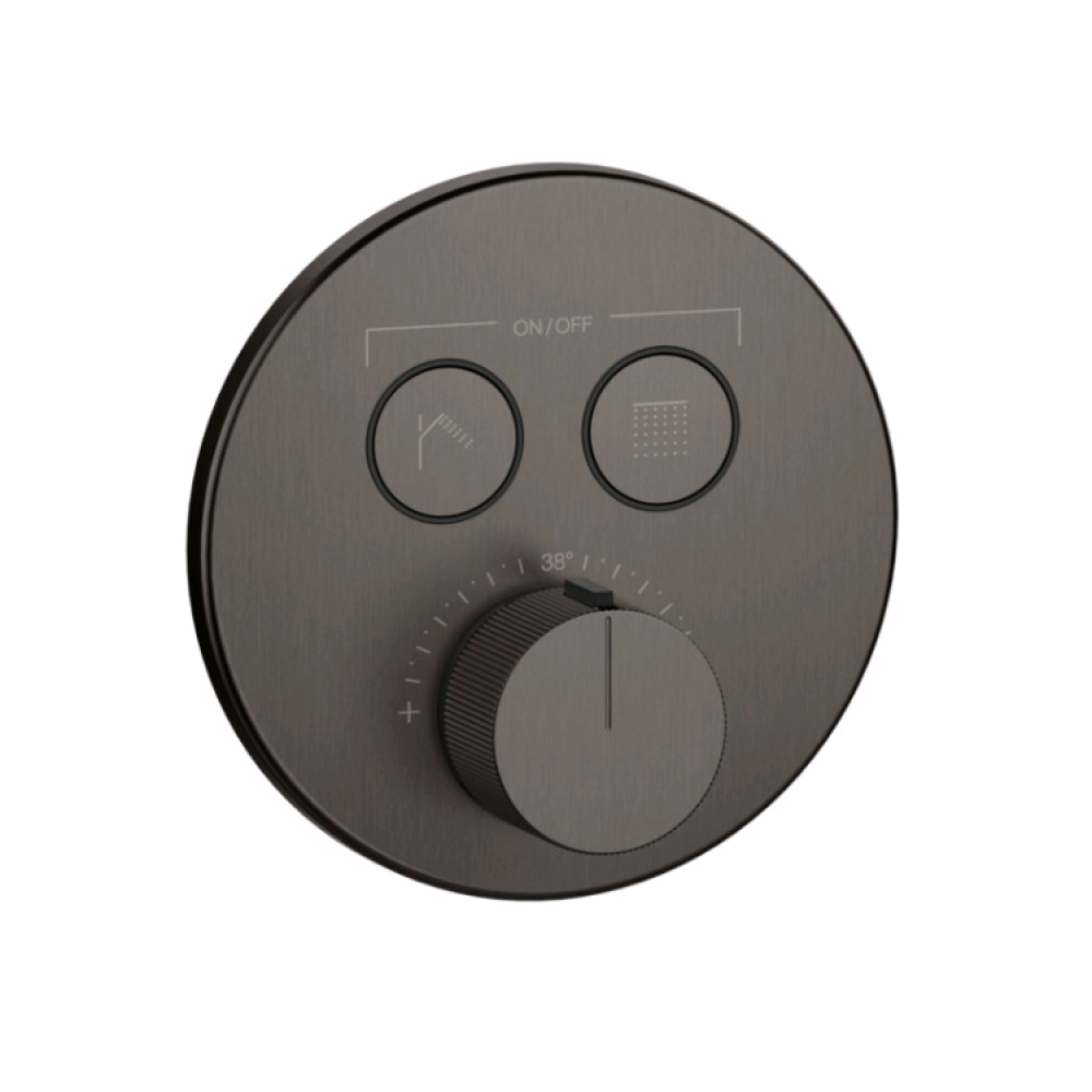 Смеситель для душа, Gessi, HI-FI Comfort, на 2 потребителя, цвет-Black Metal Brushed PVD