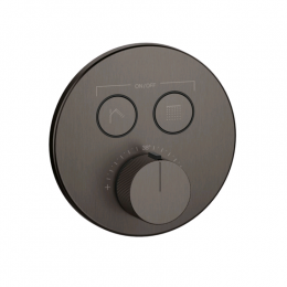 Смеситель для душа, Gessi, HI-FI Comfort, на 2 потребителя, цвет-Black Metal Brushed PVD