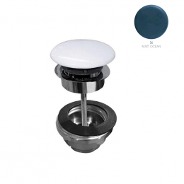 Донный клапан, Scarabeo, для раковин, 1 1/4", цвет-хром/Ocean matt