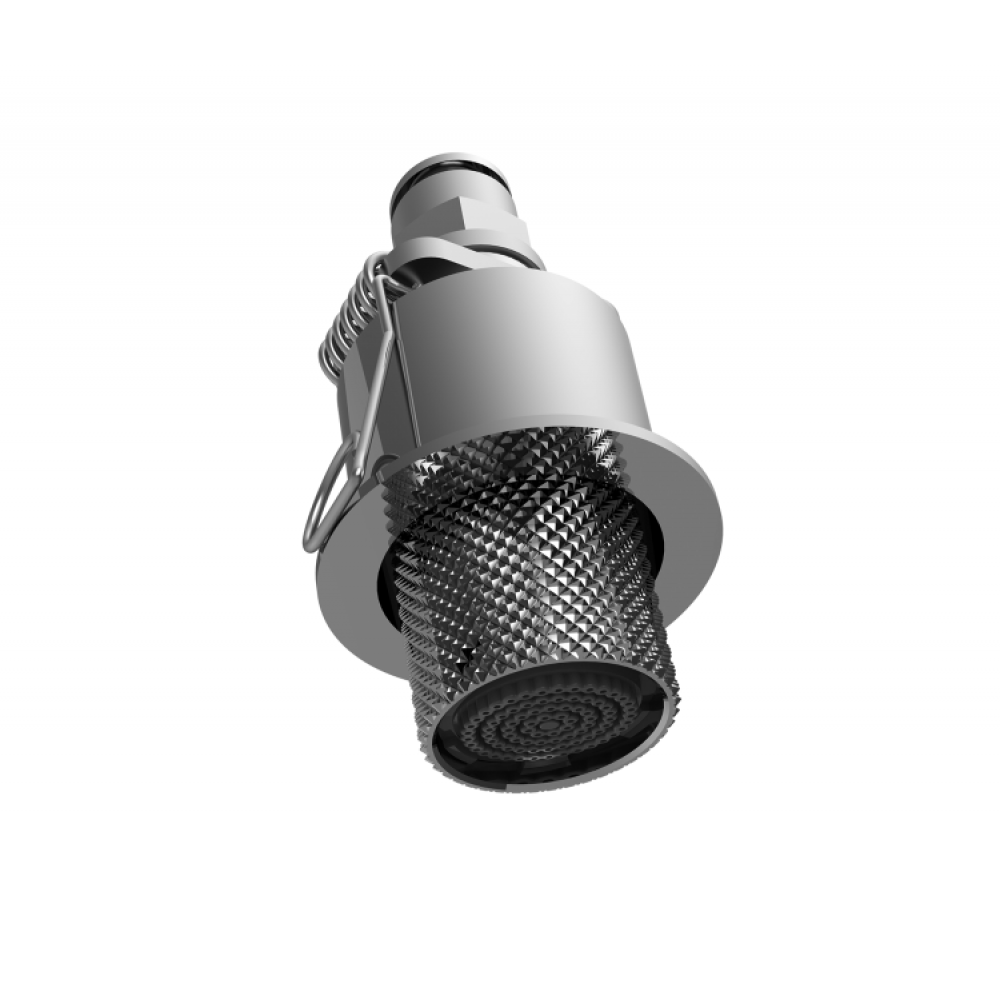 Микродуш, Fima Carlo Frattini, Waterdot, Texture G, скрытый с пружинным креплением, тип струи-дождь (Rain), цвет-черный матовый