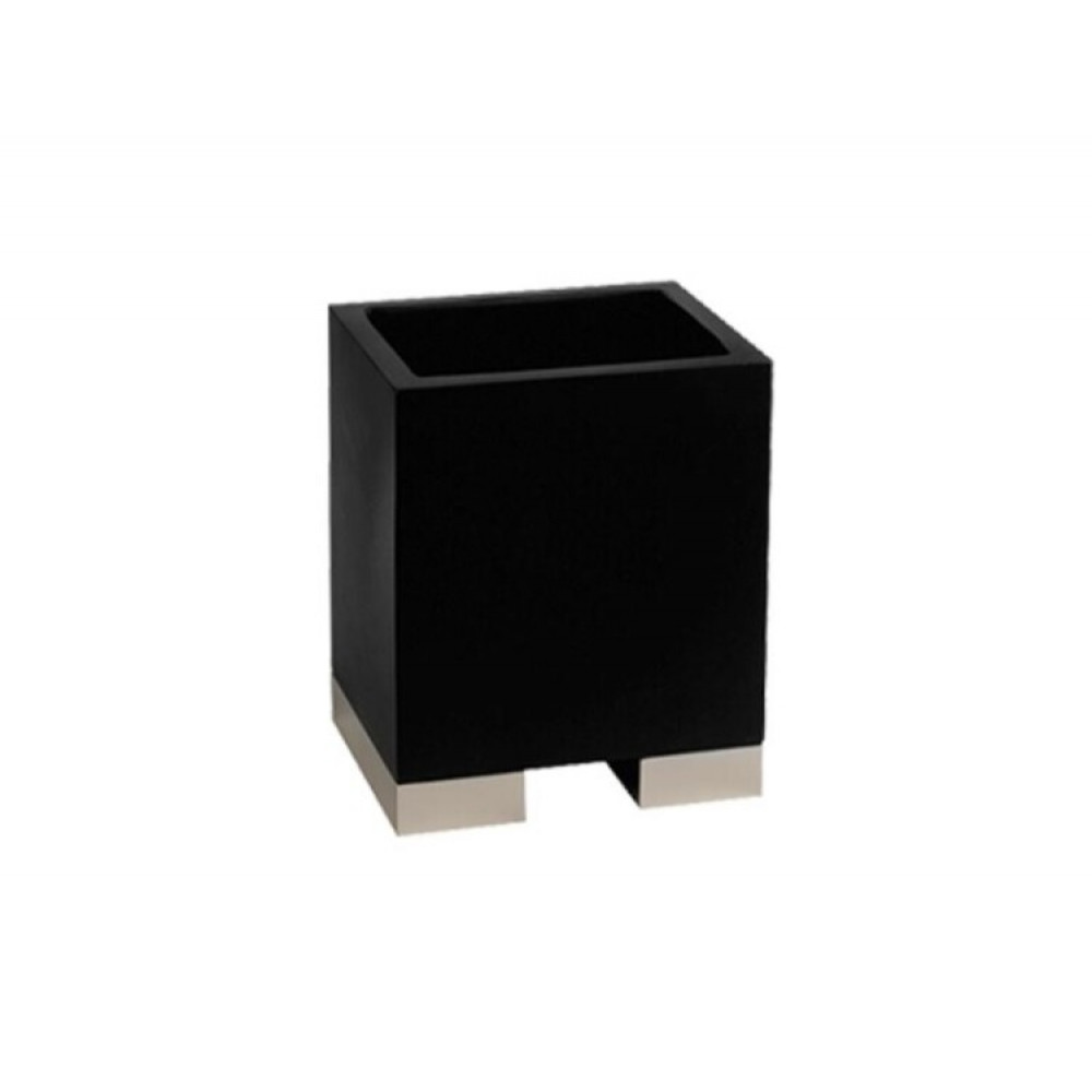 Стакан, Gessi, Rettangolo, шгв 105*85*125, цвет-хром/черный