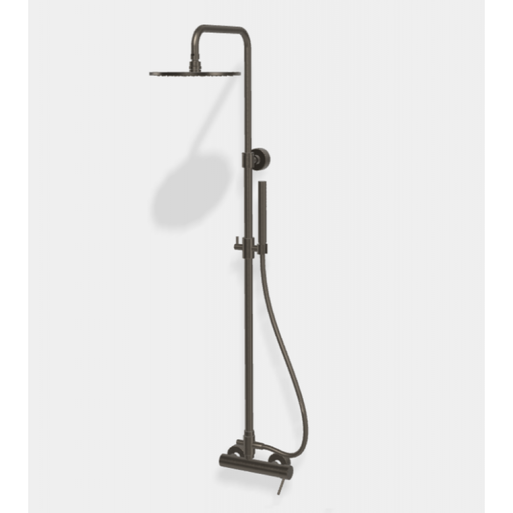 Душевая стойка, Fima Carlo Frattini, Shower column, цвет-брашированный черный хром
