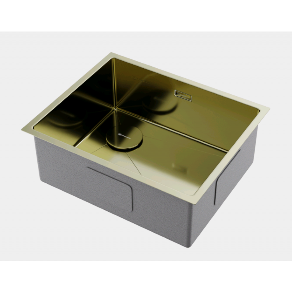 Мойка, Omoikiri, Taki 54-U/IF-L-IN Side SF, шгв 540*440*200, отверстия для смесителя-отсутствуют, цвет-светлое золото