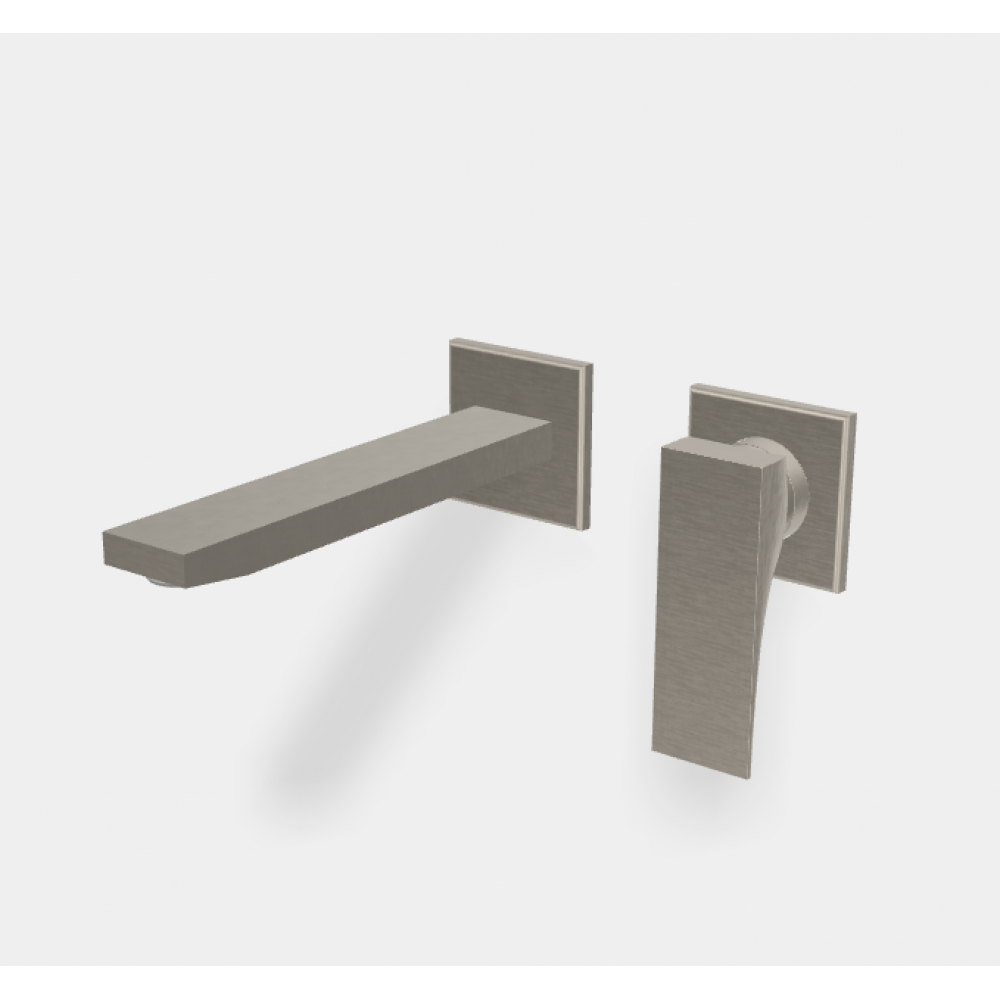 Смеситель для раковины, Fima Carlo Frattini, Zeta, цвет-брашированный никель