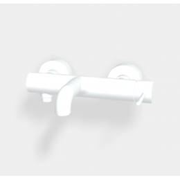 Смеситель для ванны и душа, Fima Carlo Frattini, Spillo Up, цвет-белый матовый