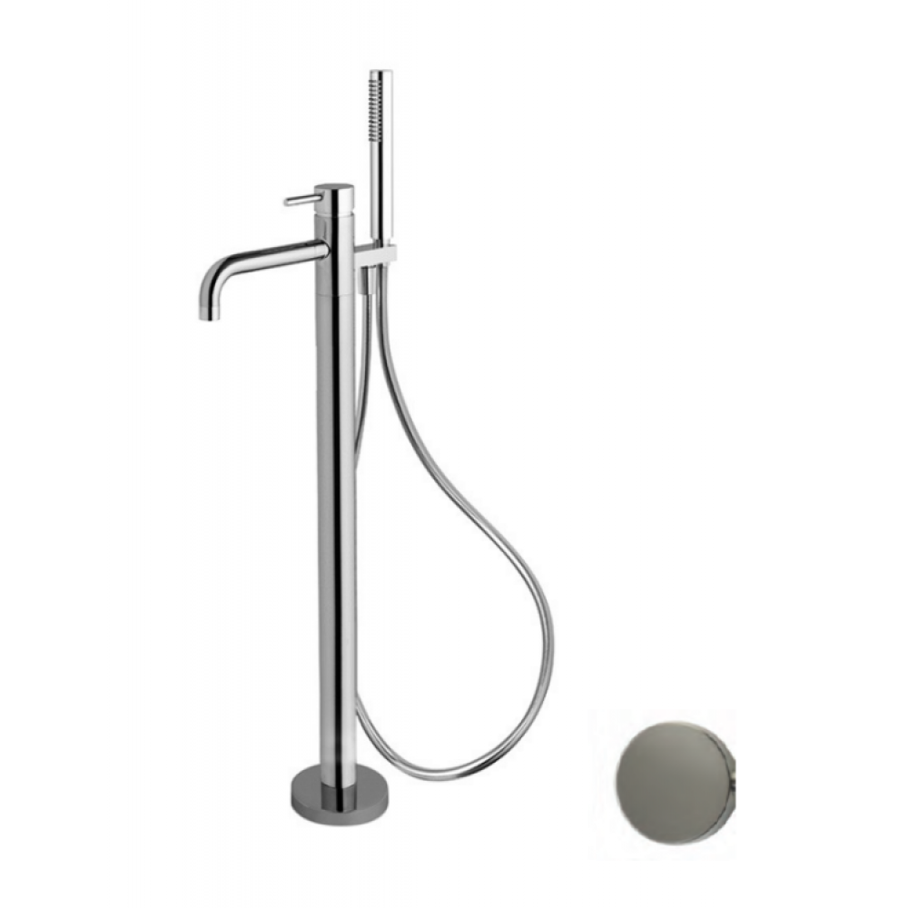 Смеситель для ванны, Fima Carlo Frattini, Spillo Up, цвет-брашированный никель