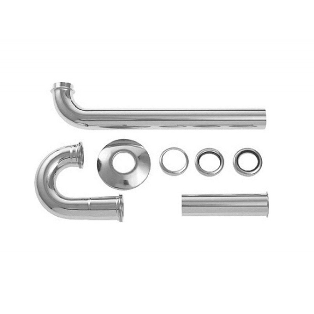 Сифон трубный для раковины, Duravit, 1 1/4", цвет хром