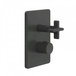 Смеситель для душа, Gessi, Inciso Bath&Shower, на 1 потребитель, цвет-черный матовый