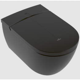 Унитаз-биде, Villeroy&Boch, Viclean, подвесной, шгв 385*595*400, CeramicPlus, цвет-Pure Black