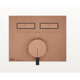Смеситель для душа, Gessi, HI-FI, на 2 потребителя, цвет-Copper Brushed PVD
