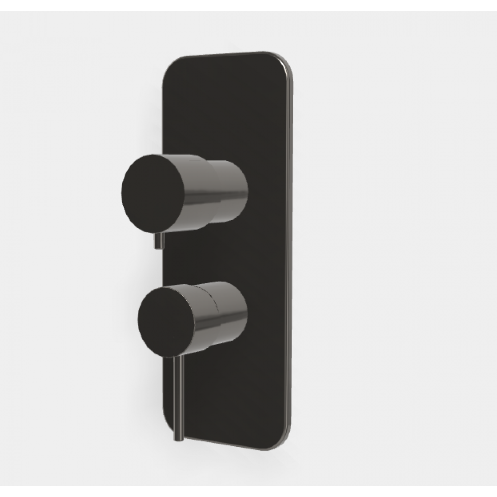 Смеситель для душа, Fima Carlo Frattini, Spillo Up, на 2/3 потребителя, цвет-хром черный