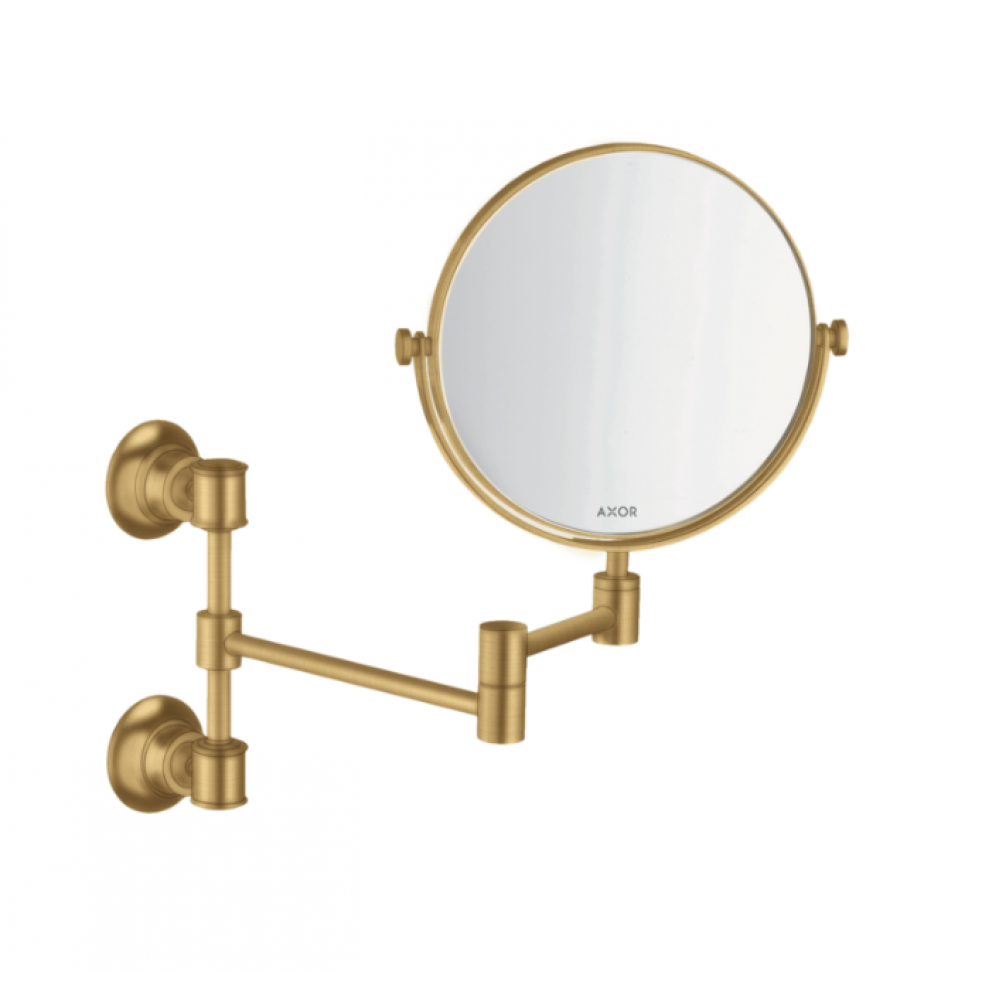 Косметическое зеркало, Axor, Axor Montreux, без подсветки, цвет-шлифованное золото