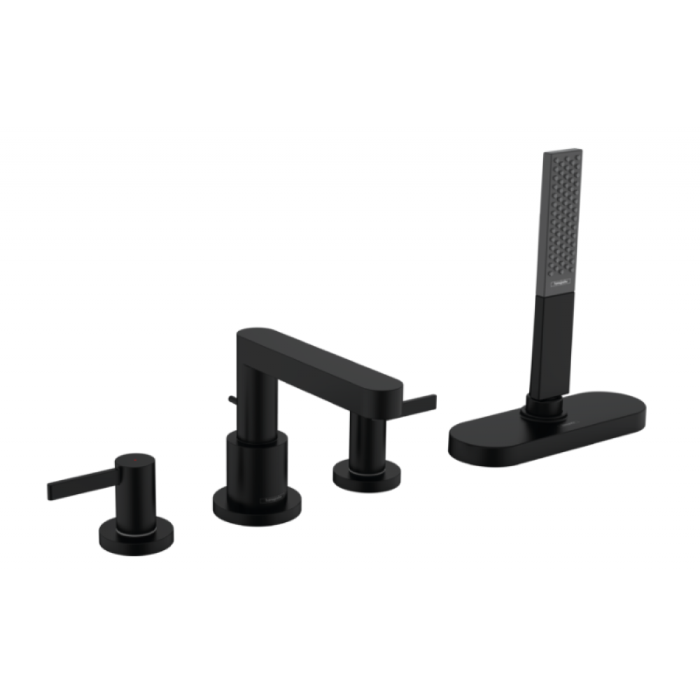 Смеситель для ванны, Hansgrohe, Finoris, цвет-черный матовый