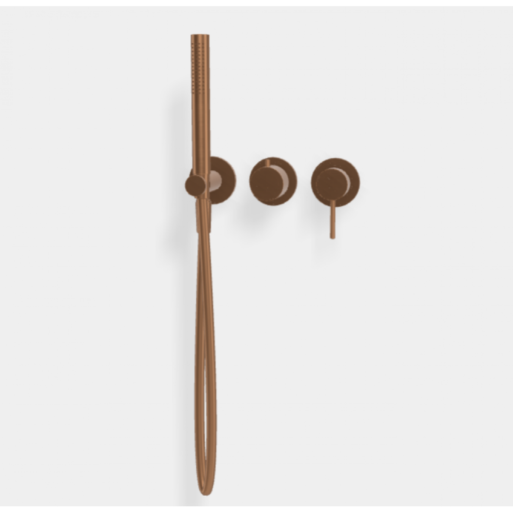 Смеситель для душа, Fima Carlo Frattini, Spillo Up, цвет-брашированная янтарная бронза