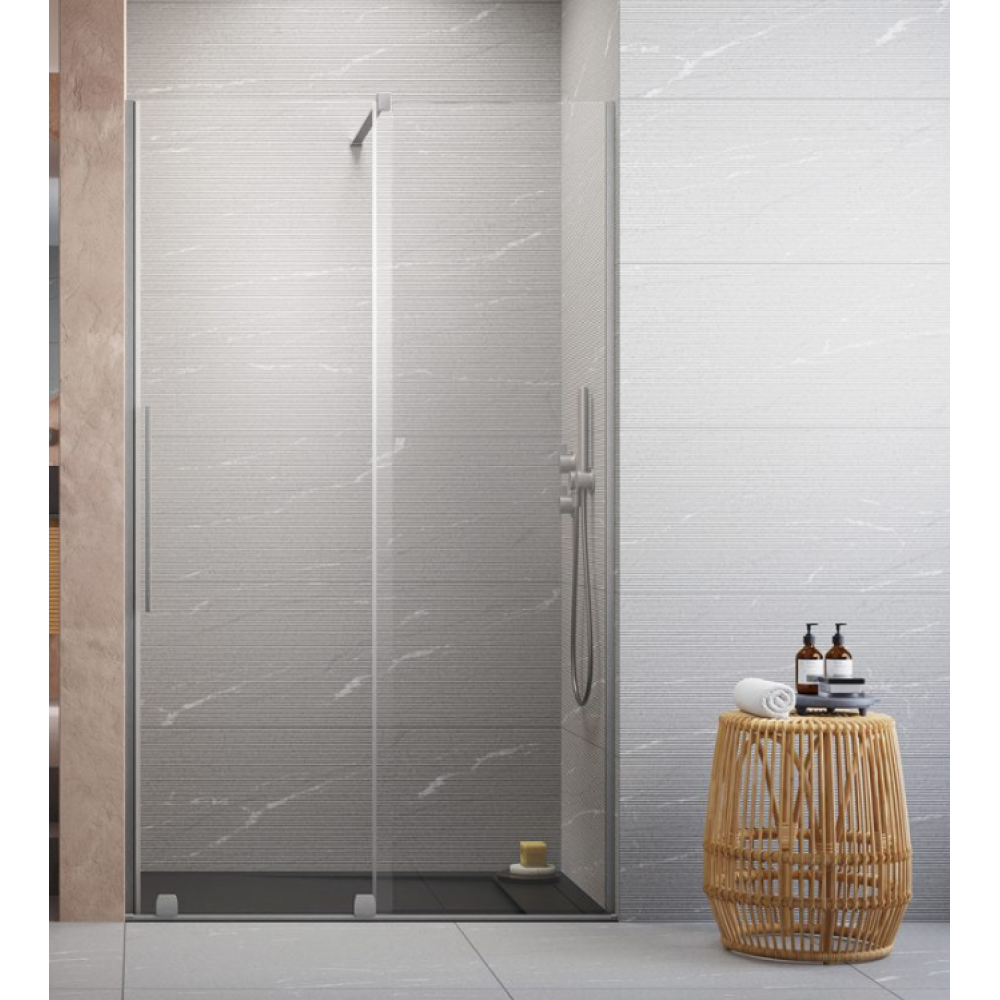 Дверь, Radaway, Furo DWJ, шв 572*2000, петли-справа, никель брашированный, цвет стекла-прозрачный, Easy Clean