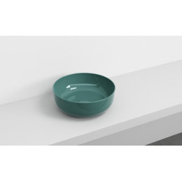 Раковина, CIELO, Le Bacinelle, шгв 400*400*150, отверстия для смесителя-отсутствуют, цвет-Smeraldo