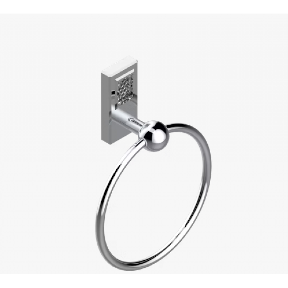 Полотенцедержатель, THG, Metropolis Clear crystal with lever, ш 180, цвет-никель