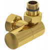 Вентиль, Сунержа, 3D, G 1/2" НР х G 3/4" НГ, правый, цилиндр, цвет-золото
