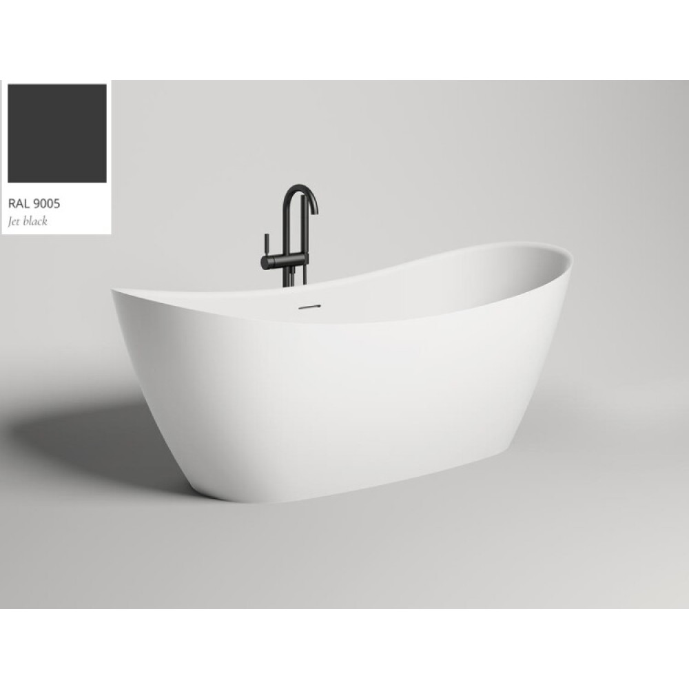 Ванна, Salini, Noemi, шгв 1850*800*715, цвет снаружи-RAL9005 глянцевый, цвет внутри-белый матовый/ДК белый