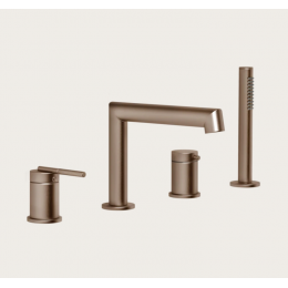 Смеситель для ванны и душа, Gessi, Ingranaggio, цвет-Copper Brushed PVD