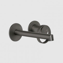 Смеситель для раковины, Gessi, Anello, цвет-Black Metal Brushed PVD