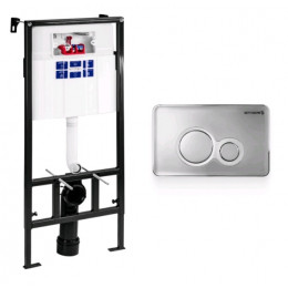 Инсталляция, Bettoserb, Sava Fix Slim, для унитаза, шгв 520*200*1136, цвет клавиши-хром глянцевый/хром матовый