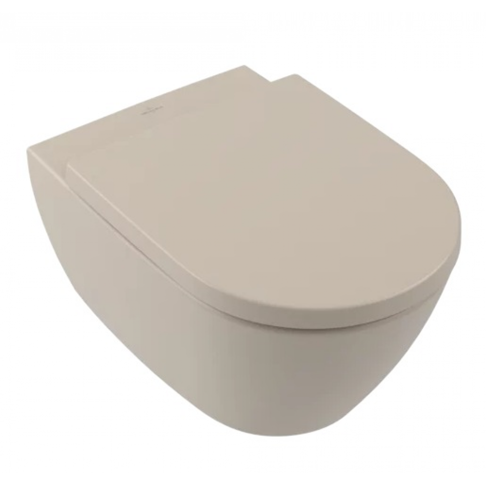 Унитаз, Villeroy&Boch, Subway 2.0, подвесной, шгв 370*560*365, CeramicPlus/AntiBac, цвет-Almond