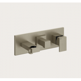 Смеситель для душа, Gessi, Rettangolo, на 2 потребителя, цвет-Finox Brushed Nickel