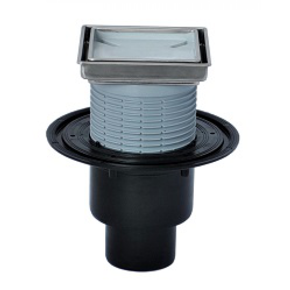 Трап с сифоном, HL, "Primus blue", с надставным элементом HL3020 с вертикальным выпуском DN50/75/110