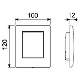 Клавиша смыва, TECE, TECEplanus Urinal, назначение-для писсуара, шгв 100*12*120, цвет-нержавеющая сталь, сатин