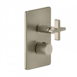 Смеситель для душа, Gessi, Inciso Bath&Shower, на 1 потребитель, цвет-Finox Brushed Nickel