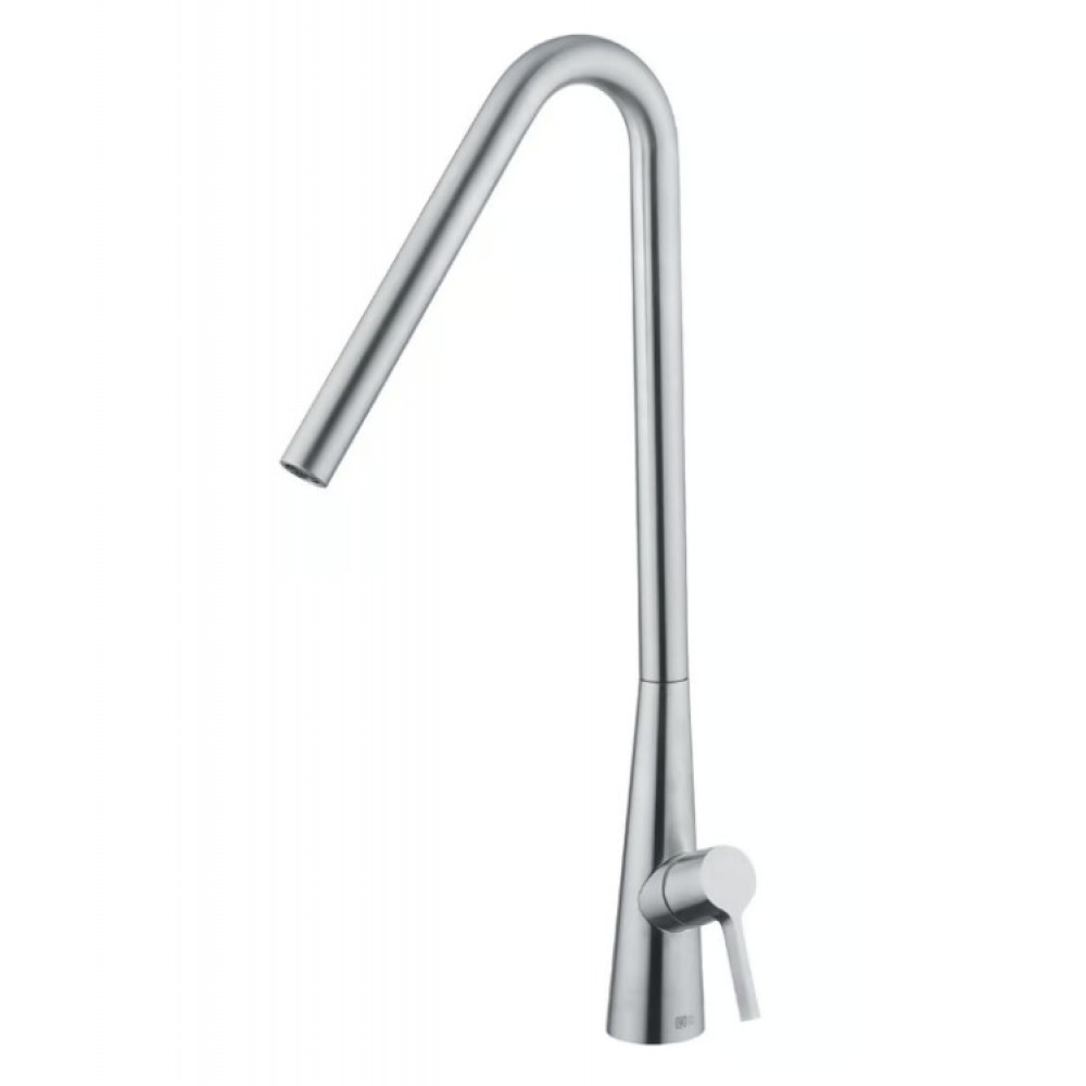 Смеситель для раковины, Quadro design, Volcano, цвет-сталь брашированная