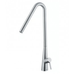 Смеситель для раковины, Quadro design, Volcano, цвет-сталь брашированная