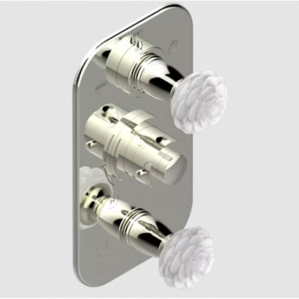 Смеситель для душа, THG, Camélia Clear crystal, цвет-никель