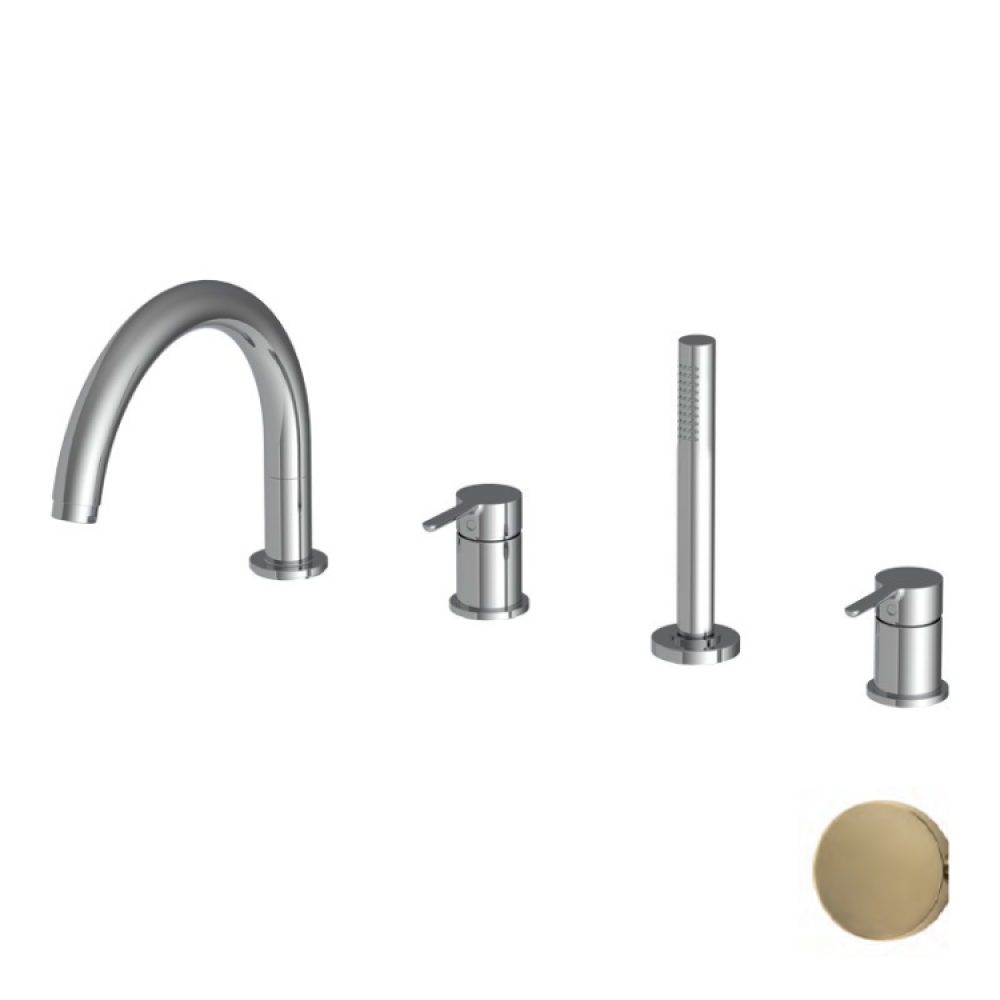 Смеситель для ванны и душа, Fima Carlo Frattini, Snap, цвет-шампань брашированная