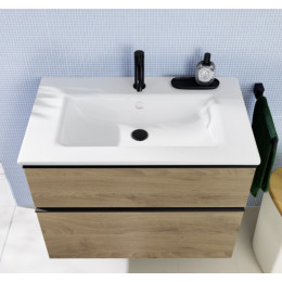 Тумба под раковину, Burg, Eqio, шгв 820*490*640, раковина в комплекте, цвет-Caramel oak decor