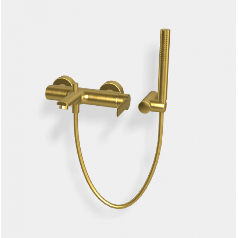 Смеситель для ванны и душа, Fima Carlo Frattini, Mast, цвет-брашированное золото