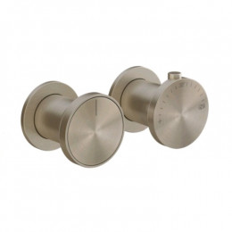 Смеситель для душа, Gessi, Origini, на 2 потребителя, цвет-Finox Brushed Nickel