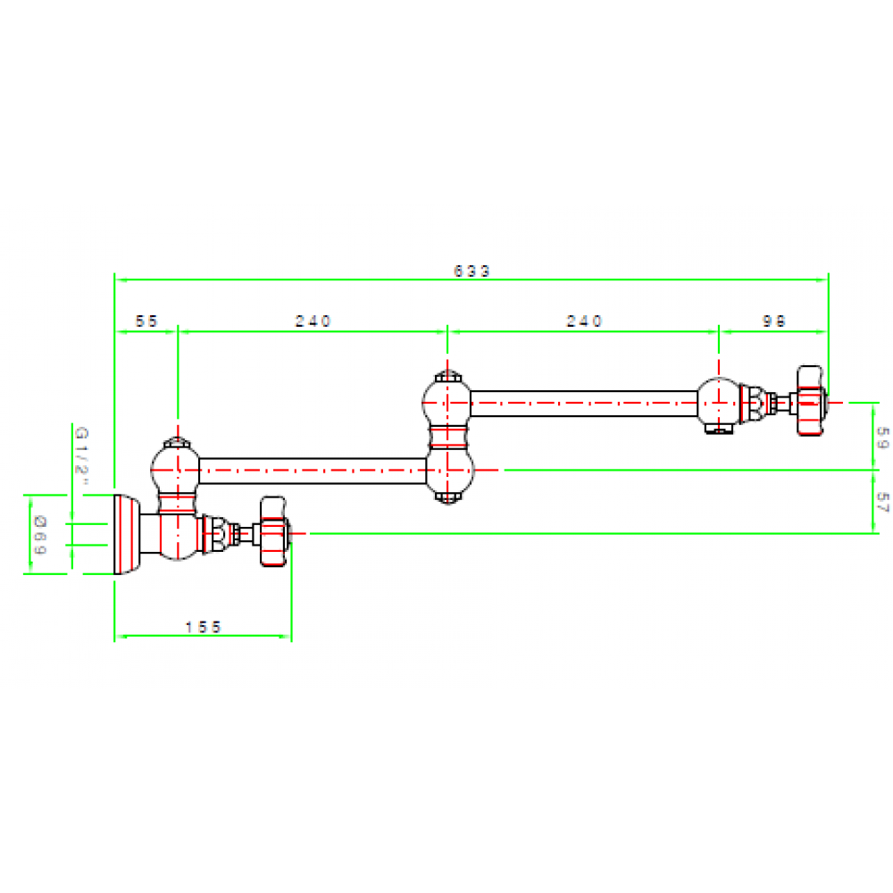 Кран для воды, Nicolazzi, El Capitan, цвет-Bronzed Plated