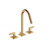 Смеситель для раковины, Hansgrohe, Axor Citterio M, цвет-полированное золото