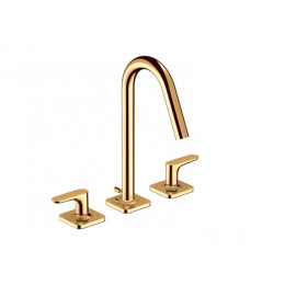 Смеситель для раковины, Hansgrohe, Axor Citterio M, цвет-полированное золото