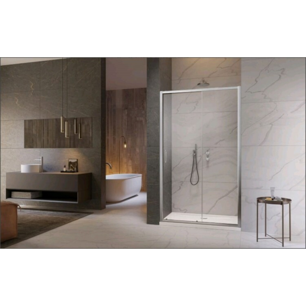 Дверь, Radaway, Premium Pro DWJ, шв 1400*2000, петли-справа, хром, цвет стекла-прозрачный, Easy Clean