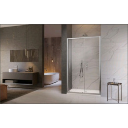 Дверь, Radaway, Premium Pro DWJ, шв 1400*2000, петли-справа, хром, цвет стекла-прозрачный, Easy Clean