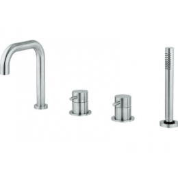 Смеситель для ванны и душа, Cisal, Xion, цвет-Brushed Stainless Steel