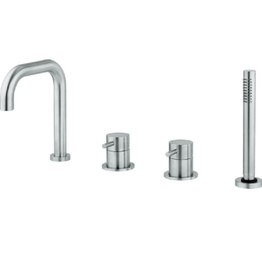 Смеситель для ванны и душа, Cisal, Xion, цвет-Brushed Stainless Steel