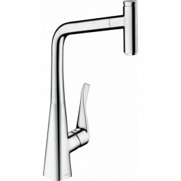 Смеситель для кухни, Hansgrohe, Metris Select M71, Eco, sBox, цвет-хром
