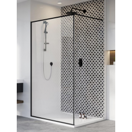 Душевая перегородка, Radaway, Modo X II, шв 1500*2000, цвет фурнитуры-черный матовый, цвет стекла-Frame, Easy Clean