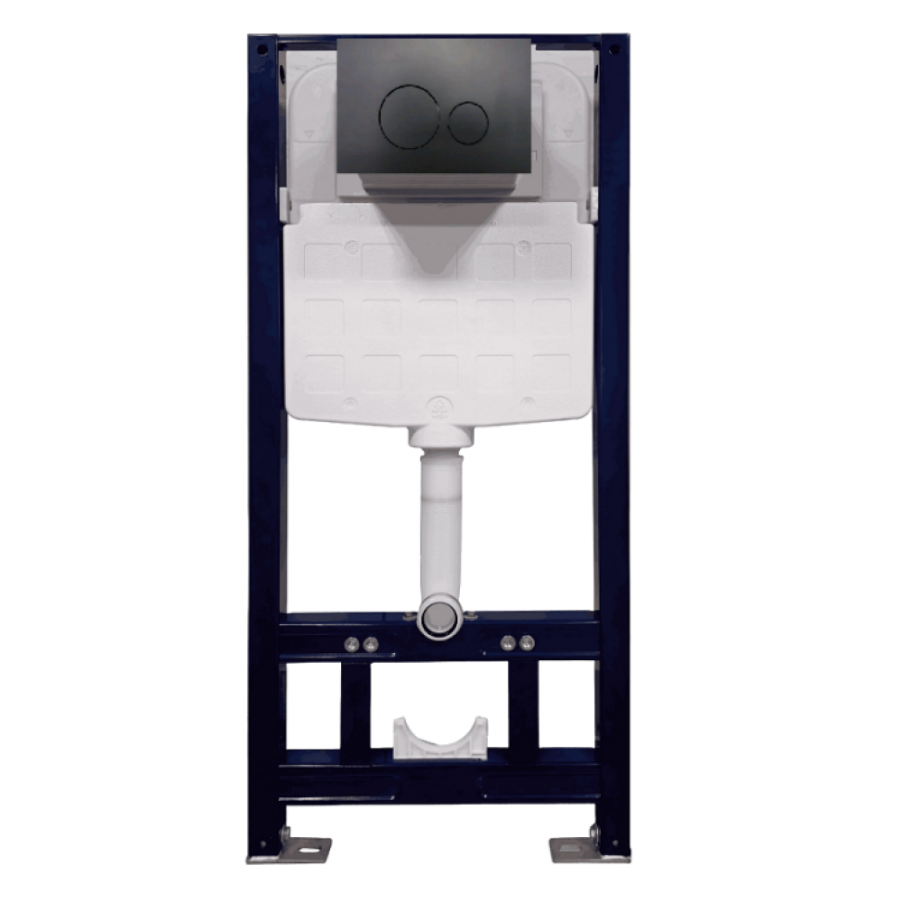 Инсталляция, Splendy, Stable, для унитаза, шгв 500*155*1100, клавиша смыва-есть, с круглыми кнопками, цвет клавиши-черный матовый