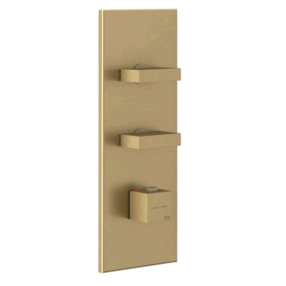 Смеситель для душа, Gessi, на 2 потребителя, цвет-Warm Bronze Brushed PVD (старый арт. 43024/726)